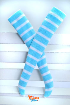 stockings light blue and white / 21-80