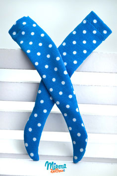 stockings blue with white dots / 21-79