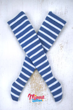 Striped socks blue and white / 21-24