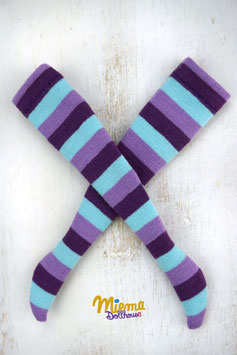 striped socks violet and blue / 21-17