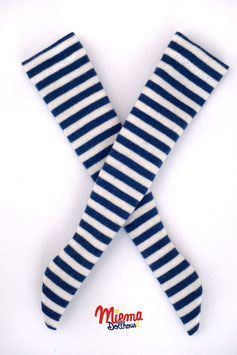 Striped socks dark blue and white / 21-35