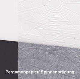 Pergamynpapier Spinnenprägung, Packet 10 Blatt