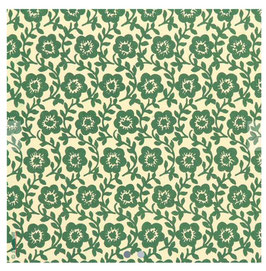 Leipziger Vorsatzpapier  grünes Blumenfeld,  03