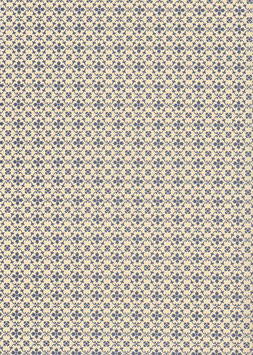 Leipziger Vorsatzpapier  kleine Blümchen blau,04
