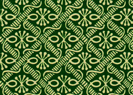 Leipziger Vorsatzpapier  Ornament grün