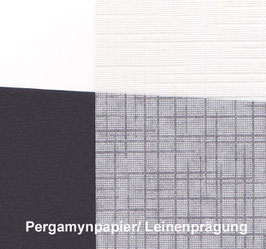 Pergamynpapier Leinenprägung , Packet 10 Blatt