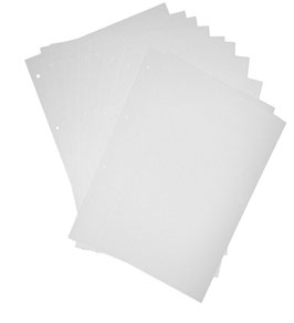 20 Fotoblätter 160g DinA4, Hochformat,weiß, vierfach gelocht, zweifach gerillt