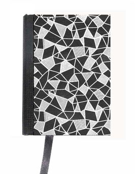 Kalender / Buchkalender / Taschenkalender 2019 DinA7, Geometrisches Muster schwarz weiß