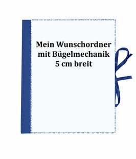 Wunschordner Ringordner 5 cm breit,mit Wunschpapier