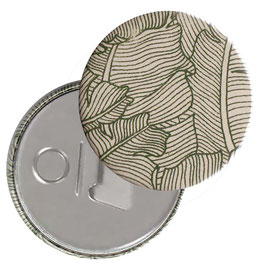 Flaschenöffner mit Magnet oder Taschenspiegel,Handspiegel  ,Button, 59 mm Durchmesser, Paradise Natural Green