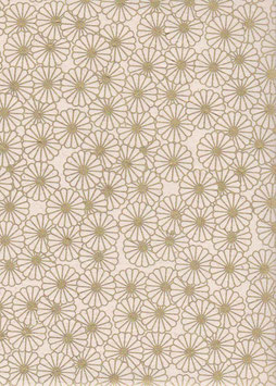 Nepal Papier / Lokta Papier Blütenmeer natur gold