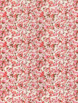 Florentiner / Italienisches Papier  50 x 70 cm kleine Ornamente pink rosa