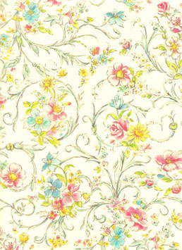 Florentiner / Italienisches Papier  50 x 70 cm Flora mit Golddruck