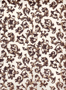 Florentiner / Italienisches Papier  50 x 70 cm  Ornamente schwarz gold