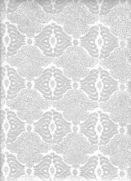 Nepal Papier / Lokta Papier Blumenbrokat natur silber