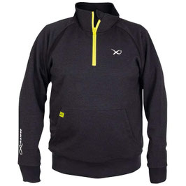 Matrix Minimal 1/4 Zip Sweater Black Marl