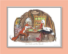 Print: Fuchs und Storch