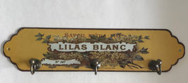 Haken 3 er Leiste Schlüsselbrett Lilas Blanc Metall 28 x 6,5 x 4 cm