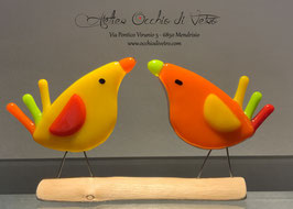 Duo uccellini 1 giallo& arancio
