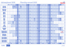 Papier-Jahresplaner in den Formaten A4 und A5