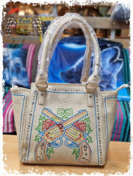Grosse Handtasche Guns'n'Roses Beige