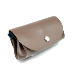 Bourse Double Cuir Taupe