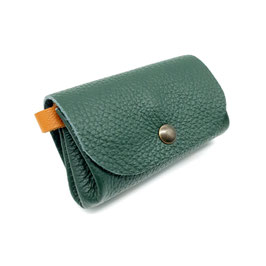 Bourse Double Cuir Vert sapin