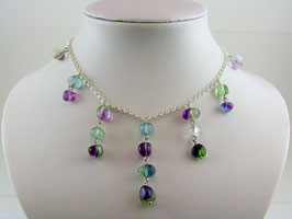 Collier met fluoriet aan jasseron