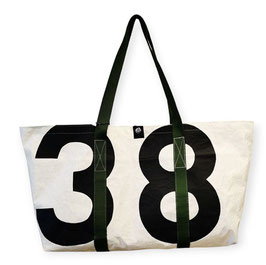 001 Strandtasche XL  Segeltuchtasche - UNIKAT