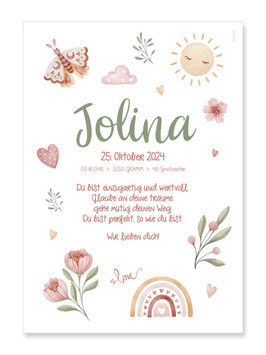 Geburtsposter Jolina