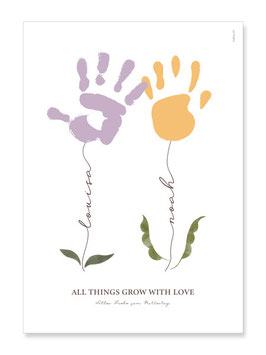 Handabdruckposter Grow