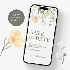 E-Card Save the Date Wildblumen