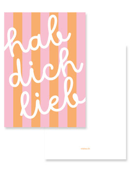 Postkarte Hab dich lieb