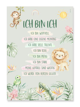Affirmationsposter Löwenstark