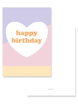 Postkarte Happy Birthday Herz