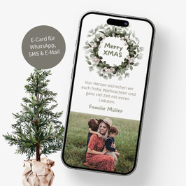 E-Card Weihnachten Kranz
