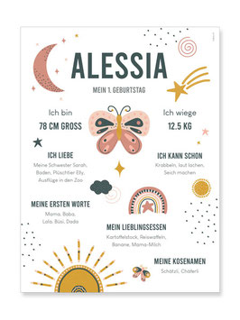 Meilensteinposter Alessia