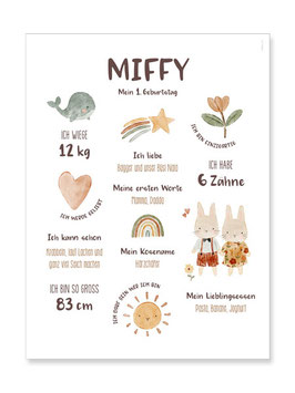 Meilensteinposter Miffy