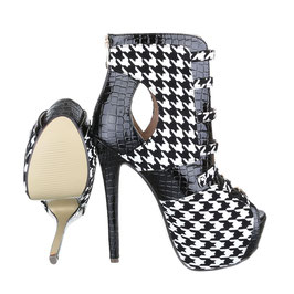 Plateau-Stiefelette Houndstooth