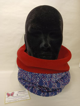 Tour de cou, écharpe tube, snood. Jersey épais et polaire.