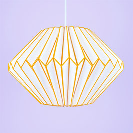 Origamilampe "Muschel" Mustard