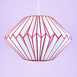 Origamilampe "Muschel" Rot
