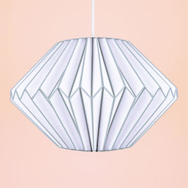 Origamilampe "Muschel" Grau