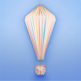 Origamilampe "Heißluftballon"
