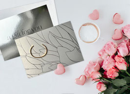 Schmuckkarte Dahlia und Armreif Gold
