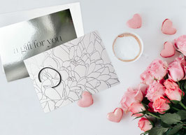 Schmuckkarte Lily Magnolia und Armreif Silber