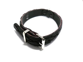 Hundehalsband aus Fahrradreifen schwarz 36-42cm