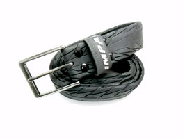 Fahrradreifen-Gürtel mit Schnalle in antik silber (IMPAC).