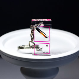 Bromine ampoule keychain