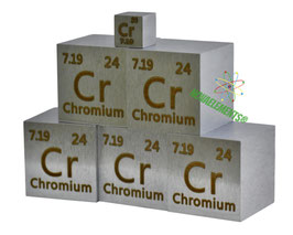 CHROMIUM METAL 25.4MM CUBE 99.95% (1 INCH)